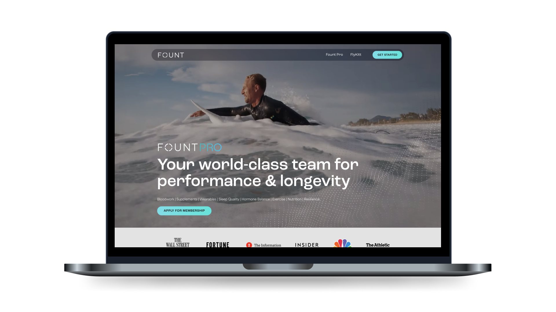 Fount website design