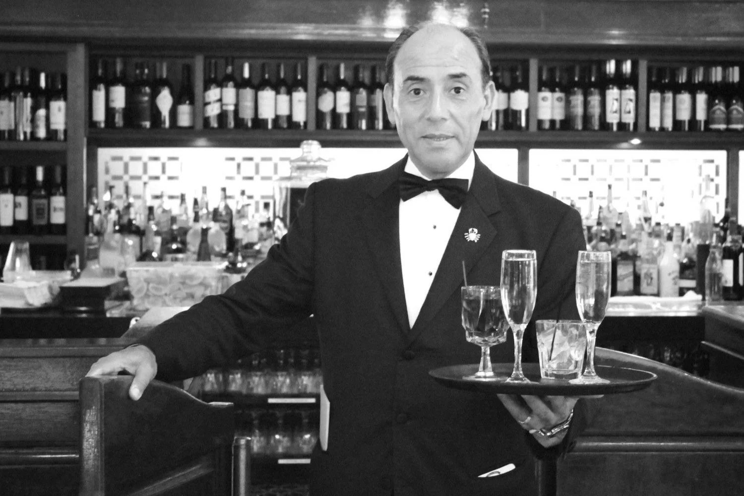 Joe's Stone Crab staff portrait, candid moment