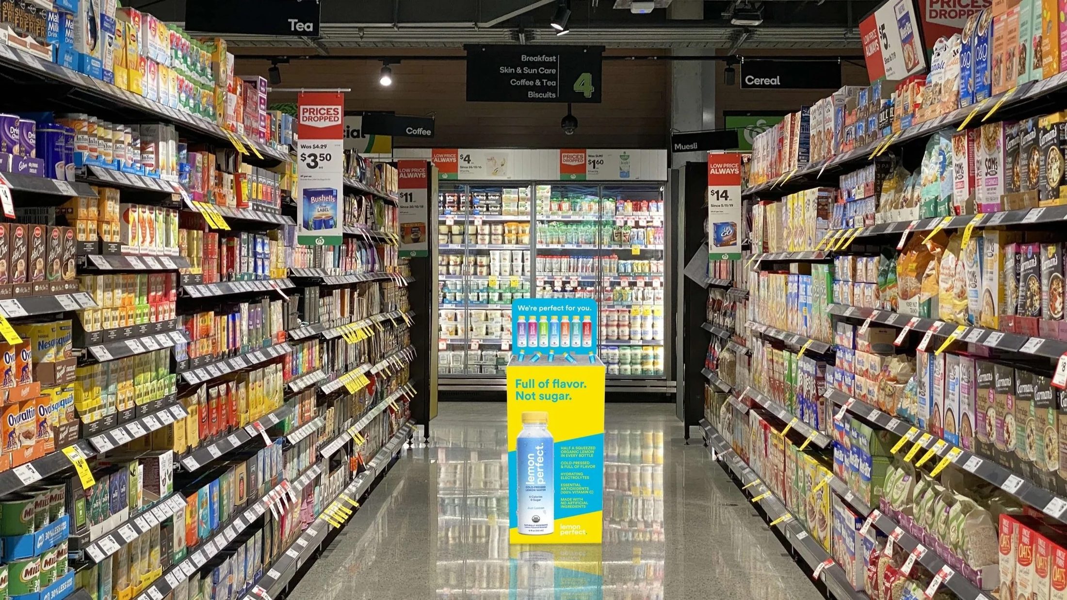 Lemon Perfect in-store dump bin display design