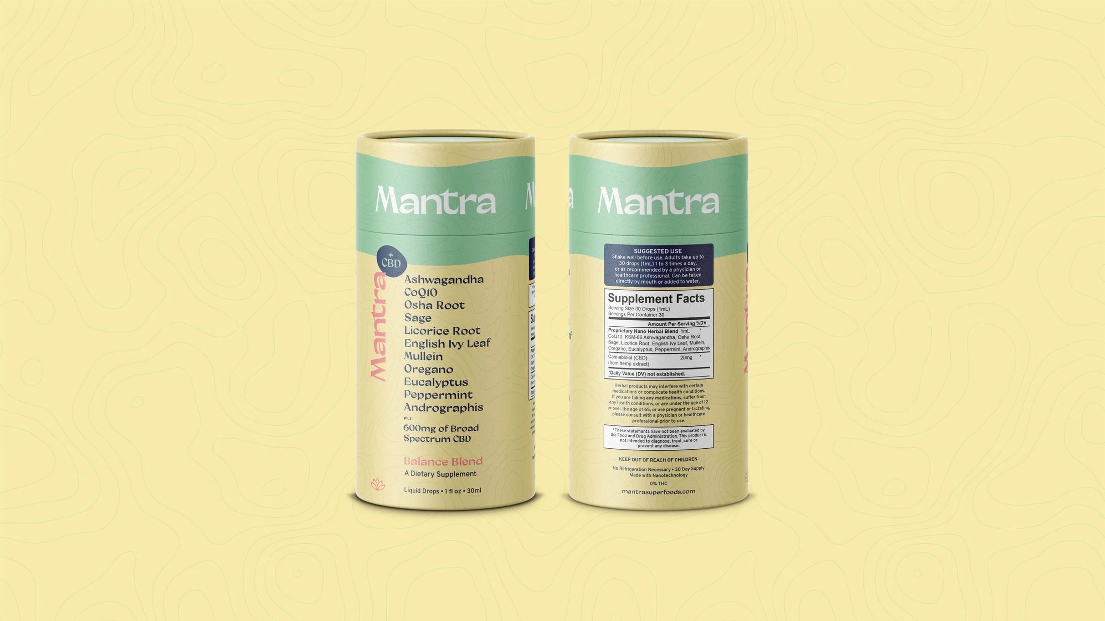 Mantra full product line packaging