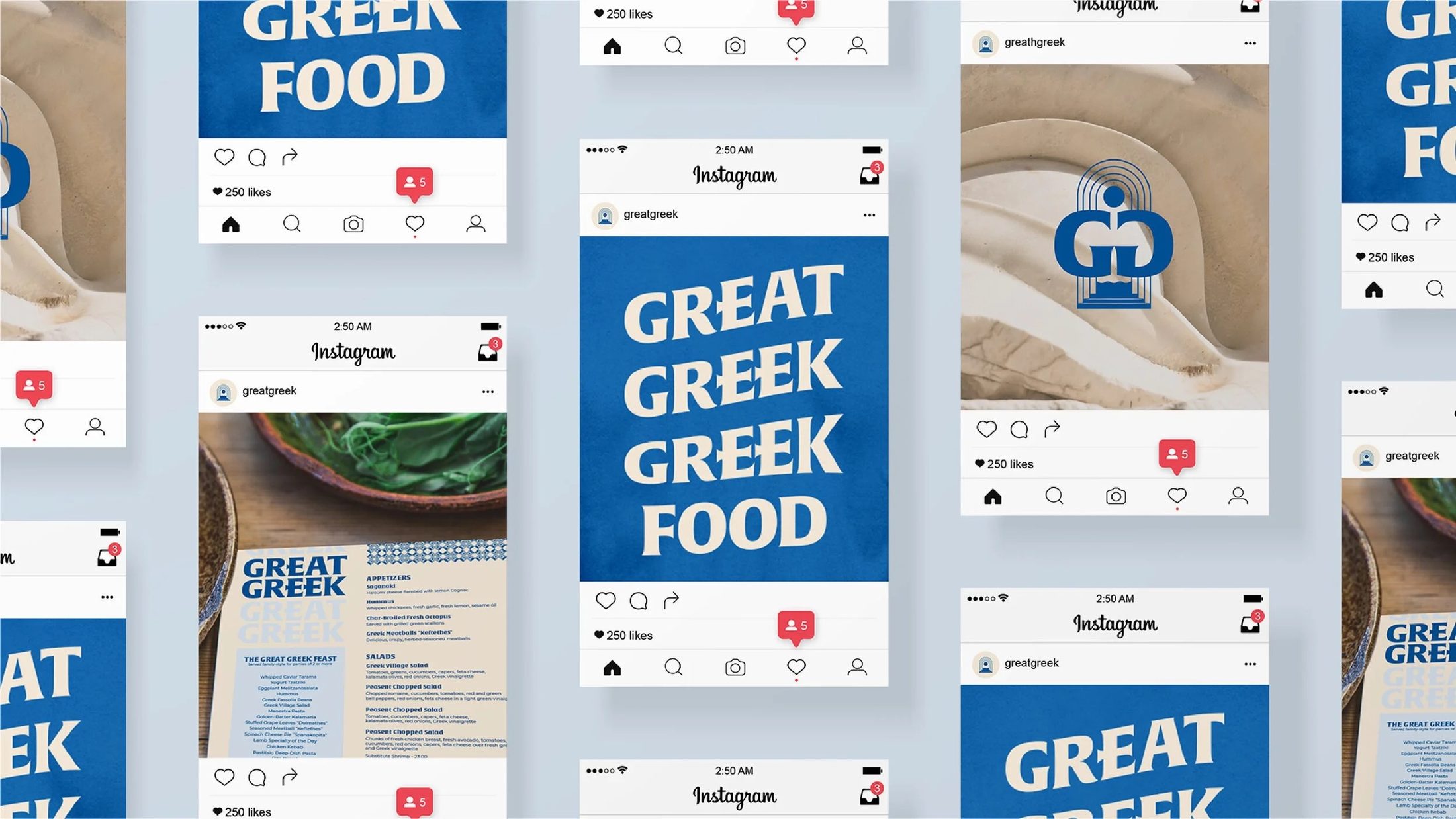 Great Greek social mockups