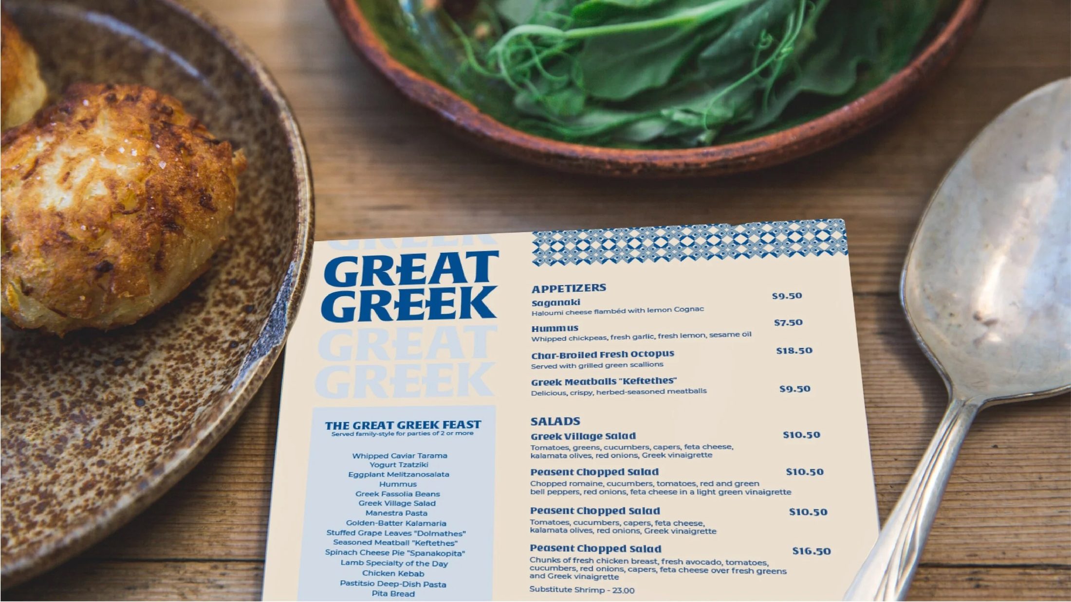 Great Greek menu