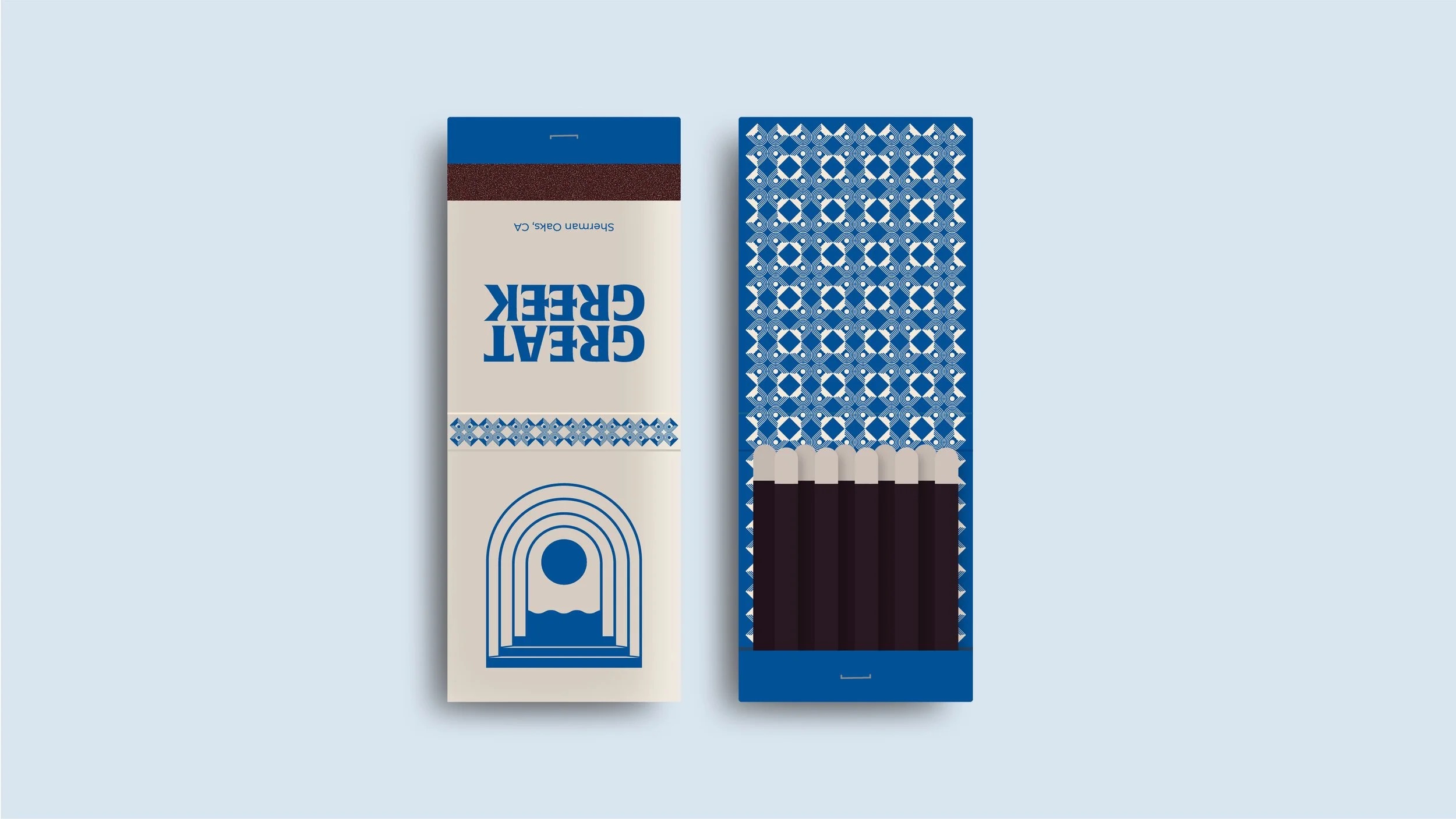 Great Greek matchbook design