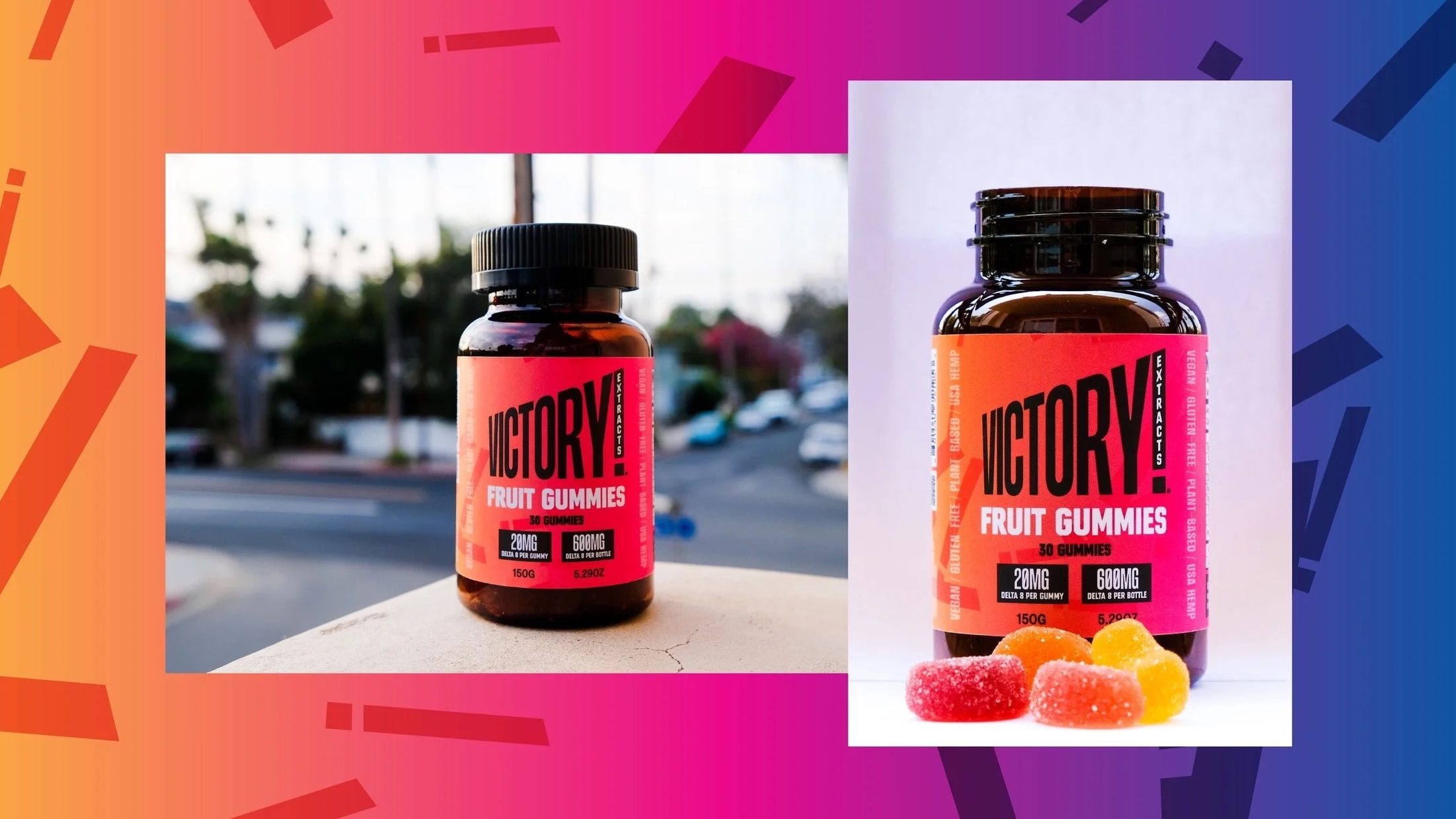 Victory! Extracts fruit gummies packaging