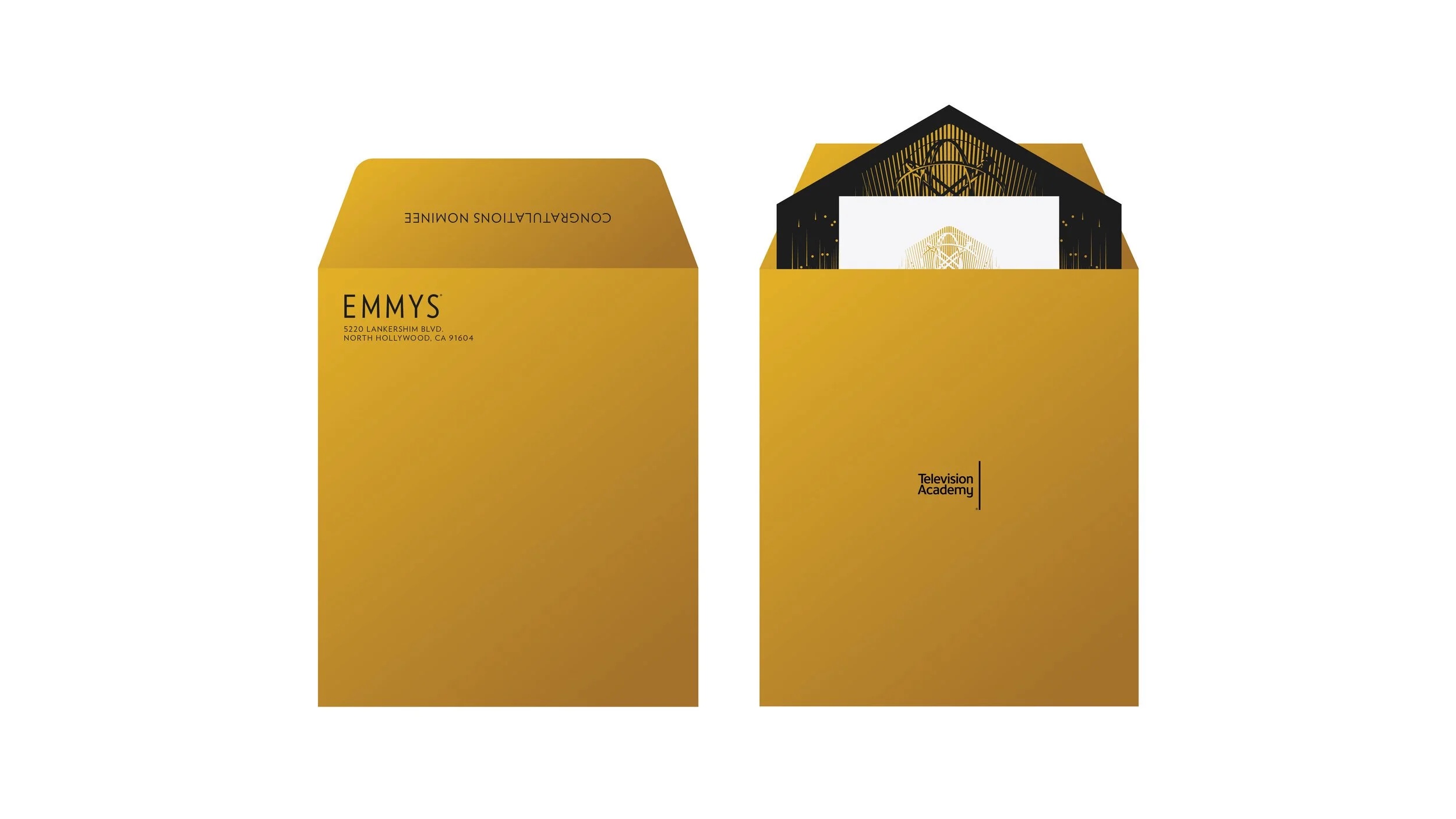73rd Emmy Awards RSVP cards detail